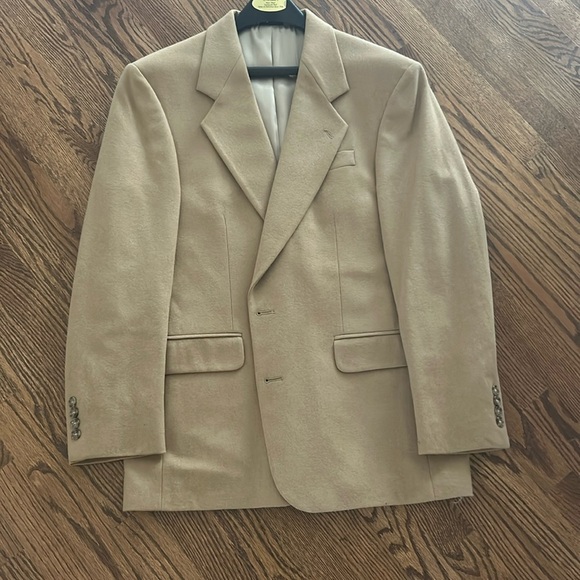 🌿Oscar de la Renta men’s tan wool blazer, 40R🌿 - Picture 2 of 7